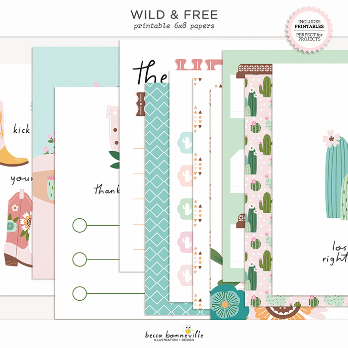 Wild & Free 6×8 Papers